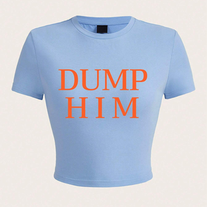 95% coton 5% Spandex sérigraphie personnalisée haut court t-shirts femmes basique court t-shirts culture t-shirts pour les filles - Product Image 5