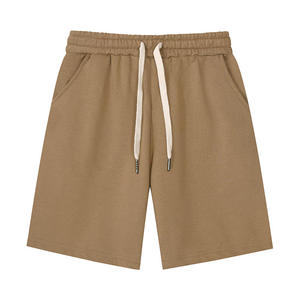 Nuevo estilo 100% algodón para hombre, pantalones cortos con cordón para gimnasio, logotipo estampado personalizado, pantalones cortos deportivos de algodón para hombre - Product Image 1
