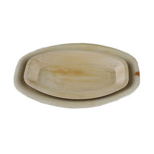 Vajilla desechable Biodegradable Natural 100%, bandejas de hoja de palma, diferentes tamaños, formas para servir alimentos, papel hecho para bodas - Product Image 4