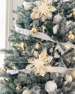 เกล็ดหิมะสานมือจากธรรมชาติ,เครื่องประดับแขวนต้นไผ่รูปดาวสำหรับตกแต่งคริสต์มาสวันหยุด - Product Image 5