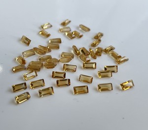 Citrine naturelle coupe baguette 2x4mm à facettes-pierre précieuse coupe baguette citrine en vrac de qualité supérieure - Product Image 5