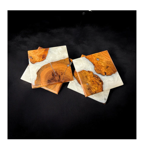 Sous-verre en bois et résine très exigeant Sous-verres en bois et résine indiens fabriqués à la main à des prix abordables - Product Image 2