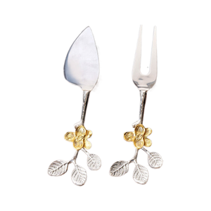 <b>Top</b> Selling Metal Floral Handle Cheese Set for Parties <b>Weddings</b> Restaurant in Low Price - Product Image 1