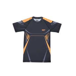 Camiseta de Compresión Deportiva Green Hill 2023 Sublimada, Manga Corta, Color Gris, Protección UV, Nailon, para MMA - Product Image 5