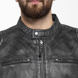 Nouveaux arrivages de veste en cuir pour hommes Veste en cuir à séchage rapide pour hommes Veste en cuir pour hommes bon marché - Product Image 5