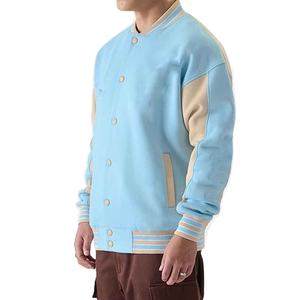 Vestes universitaires personnalisées de haute qualité pour hommes, nouvelles vestes universitaires élégantes de couleur unie à vendre - Product Image 5