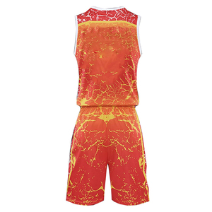 100% Material de poliéster de alta calidad El mejor diseño personalizado Ropa de verano al aire libre Uniforme de baloncesto - Product Image 3