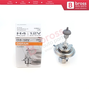 BHL600 1 Piece CLASSIC 64193CLC 12V 60/55W <b>H4</b> P43t Halogen Bulb for Headlight Low-Beam High-Beam Fog Lamp - Product Image 2
