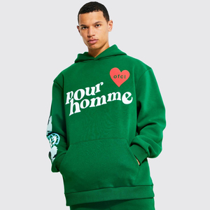 Fabricant de vêtements Streetwear 500gsm coton sweat à capuche pull personnalisé 3d mousse bouffée impression Boxy Fit sweats à capuche hommes - Product Image 1