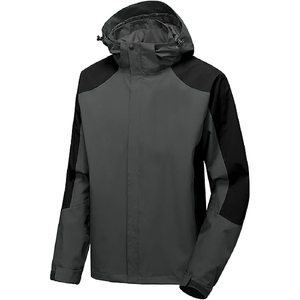 Customized Coated Waterproof Breathable Nylon Soft Shell <b>Jacket</b> for Men with Front Logo Custom Print - Product Image 1