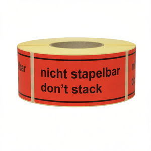 TRANSPAK Red Warning Label Not Stackable 145mm Length 70mm Width 1000 Pcs/Roll Other Stickers - Product Image 3