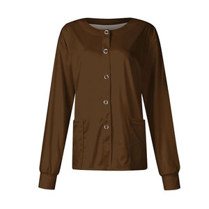 Doctor Lab Coat Style Custom Women Scrub Jacket OEM Uniforme médico Scrub Jacket para mujer - Product Image 1