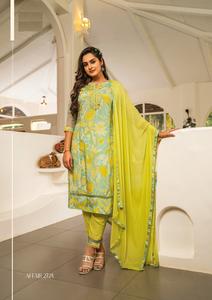 ผ้าไหมซาตินลาย้เหนียวบริสุทธิ์พร้อมผลิตด้วยการพิมพ์ดิจิตอล KURTI สําหรับการขายออนไลน์ - Product Image 4