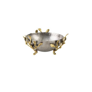 Classic Design Decorative Snacks Serving Bowl Premium Quality Stainless Steel With Brass Accents <b>Table</b> <b>Top</b> Salad Bowl On-<b>Sale</b> - Product Image 5