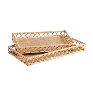 Plateau de service rectangulaire en rotin, design intemporel en rotin 100% naturel, idéal pour la décoration intérieure et l'utilisation sur table, en provenance du Vietnam - Product Image 5