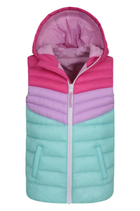 Gran oferta 2025, chaleco cortavientos para exteriores, chaleco de burbujas de Invierno para mujer, chaleco acolchado de bloque de Color, chalecos Acolchados transpirables con el mejor OEM - Product Image 4