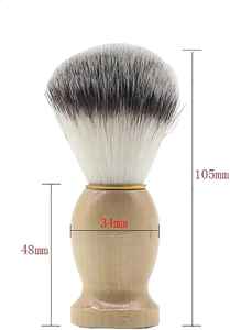 Brocha de Afeitar para Hombre ZEE LAIN IND de Alta Calidad con Mango de Madera y Cerdas de Nailon para Uso con Crema de Afeitar en Salón de Belleza - Product Image 3