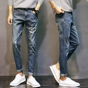 กางเกงยีนส์ขายาวสำหรับผู้ชายซักได้กางเกงยีนส์ผ้าฝ้ายเดนิมสตรีทแวร์ - Product Image 6