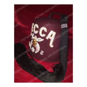 หมวก shriner ประดับด้วยหินสีทองแท่งและพลอยเทียมพร้อมที่ใส่พู่หมวกสำหรับหดหมวกตุรกี - Product Image 2