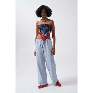 Pantalones con elástico en la cintura - Azul - Azul - Product Image 1