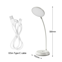 Lámpara de Mesa LED Flexible de Silicona, Diseño Nuevo, Precio de Fábrica, Lámpara de Escritorio para Sala de Lectura, Recargable, Control Táctil, con Pinza