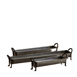 Juego de 3 macetas de metal para decoración del hogar, nuevo diseño, maceta galvanizada Framhouse usada, gran oferta, mesa Reck - Product Image 1