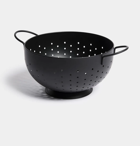 Colador de Cocina de Acero Inoxidable Negro al por Mayor, Colador Multiusos de Metal para Pasta, Arroz, Verduras y Frutas, Exportación a Granel - Product Image 1