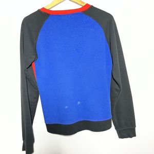 Sweat-shirts pour hommes, impression personnalisée, coupe ajustée décontractée, col rond, manches raglan longues, couleur unie tendance, tissu French Terry, couleur contrastée - Product Image 5