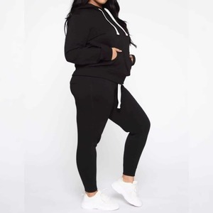 Nouveau élégant dames sweats à capuche et pantalons de survêtement 2 pièces ensemble survêtement pour femmes 100% coton polaire pull personnalisé femmes survêtements - Product Image 6