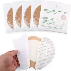 Wound Silver Silicone Foam Dressing with Border Adhesive Gentle