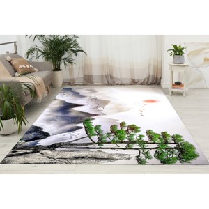 Tapis imprimé : Tapis de style campagnard, Tapis de montagne, Tapis d'escalier, Tapis doux à poils - Product Image 2