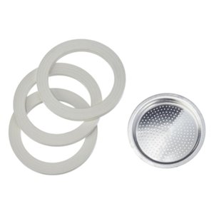 Juego de 3 piezas de juntas y filtros para cafetera de 6 tazas, compatible con cafeteras Moka modelo 0800034 - Product Image 2