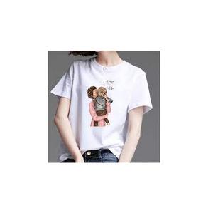 T-shirts courts à manches courtes pour femmes, t-shirt personnalisé en provenance d'Inde, t-shirt pour femmes, mode estivale, style occidental, t-shirts pour filles - Product Image 1