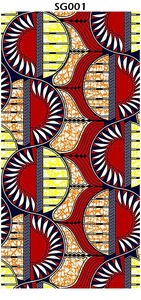 ผ้าแห้งเร็วผ้า100% โพลีเอสเตอร์สำหรับผู้ชายและผู้หญิงพิมพ์ลายขี้ผึ้งสไตล์แอฟริกัน58ความกว้างสำหรับงานแต่งงานผ้าจีบ - Product Image 3