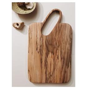 เขียงสำหรับหั่นผักธรรมชาติขัดเงาสีน้ำตาลใช้ในครัว - Product Image 6