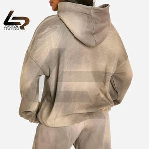 Sudadera con capucha de lana de gran tamaño para mujer OEM personalizada 2025 nuevo estilo callejero sólido suelto para invierno con cuello con capucha y logotipo frontal - Product Image 2