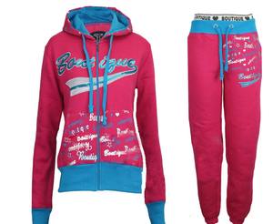 Survêtement en molleton à capuche léger imprimé personnalisé pour femmes ensembles haut et bas gris réversibles pour le jogging d'hiver - Product Image 3