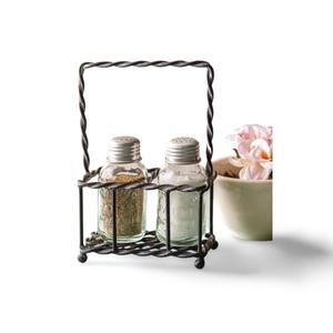 Galvanizado sal y pimienta Caddy forma redonda hecho a mano al por mayor Caddy clásico elegante al por mayor soporte de utensilios de Metal - Product Image 5