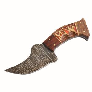 Cuchillo de bolsillo para caza y acampada al aire libre, cuchillo de hoja fija con funda de cuero y Mango antideslizante, precio al por mayor - Product Image 2