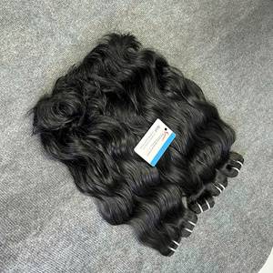 Máquina de textura ondulada en bruto de color negro azabache, extensión de cabello de doble trama lista para enviar disponible en stock ahora - Product Image 3