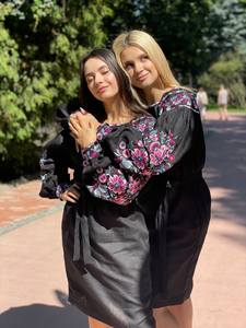 Robe de soirée luxueuse en coton noir pour femme, nouvelle collection automne - Product Image 3