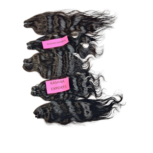 Wholesale 100% Indian Virgin Black Women's Natural Color Straight and <b>Body</b> <b>Wave</b> Styles Hair Bundles Human Hair Extensions - Product Image 2