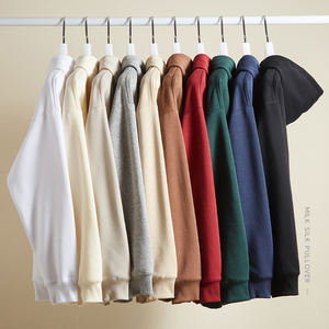 Sweat-shirts en molleton français de haute qualité, vintage, avec fermeture éclair, 100% coton, épais, pour l'hiver, avec broderie personnalisée du logo - Product Image 2