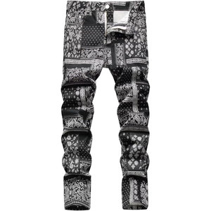 Pantalones Vaqueros Estampados para Hombre, Jeans de Moda, Ropa Casual Urbana, Estilo Moderno, Uso Diario, Look Moderno para Hombre - Product Image 1