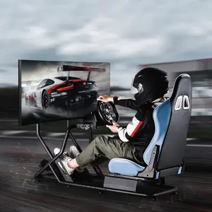 LRS09-BS03 Premium Game Zetel Auto Gaming Rijden Simulator Racing Simulator Cockpit Met Enkele Monitor Mount