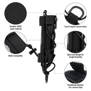 ไฟฉายยุทธวิธีกระเป๋าที่สามารถใช้ได้กับ1000D โพลีเอสเตอร์ห่วงตะขอที่สะดวกสบายปลอกปรับได้รู้สึกว่ามีหลายวัตถุประสงค์ - Product Image 5