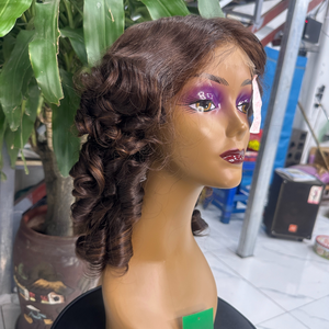 Prix de gros perruques pour femmes noires Naturelle droit HD dentelle frontale Fashion Design perruque cheveux humains dentelle frontale fermeture perruques - Product Image 4