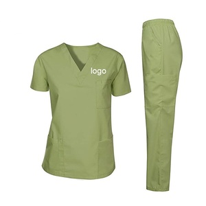 Custom set Scrub wanita, pakaian perawat rumah sakit spandeks regang <span class=keywords><strong>4</strong></span> cara