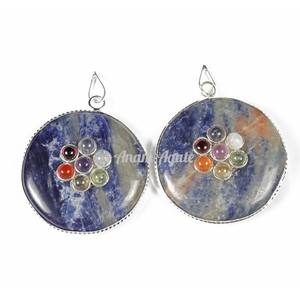 Mayorista de colgantes en línea con forma de corazón de 7 Chakras para hacer cristales - Product Image 3