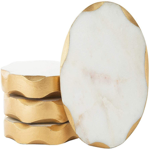 Fancy Unique Marble Designer Decoration Unique Standard White Color Decorating Modern Luxury Wholesale Coaster - Product Image 5